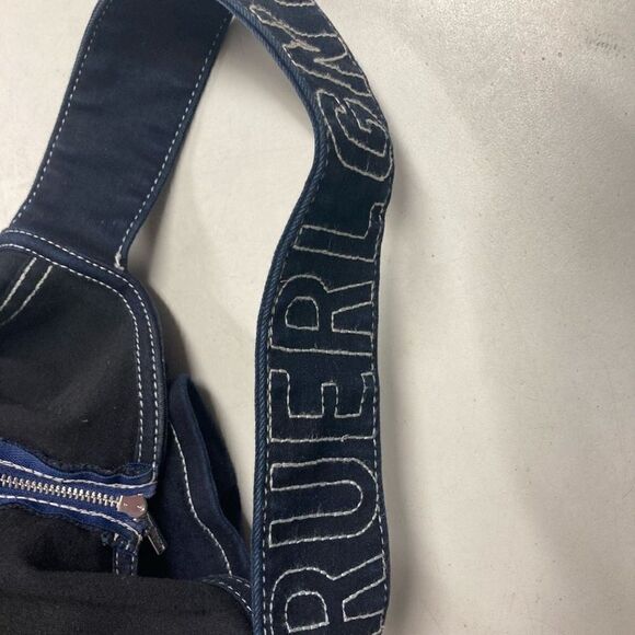 TRUE RELIGION World Tour Women’s Overall Romper Shorts Size SP‎ Inseam 2” - Picture 3 of 12